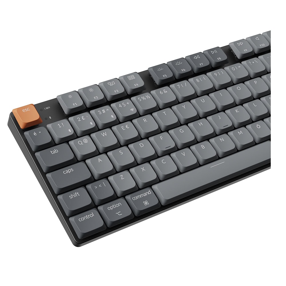 Keychron K5 Max K5M-H1-TR %100 RGB Red Switch Kablosuz TR Mekanik Karbon Siyah Gaming Klavye