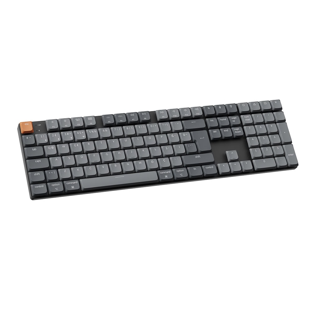 Keychron K5 Max K5M-H1-TR %100 RGB Red Switch Kablosuz TR Mekanik Karbon Siyah Gaming Klavye