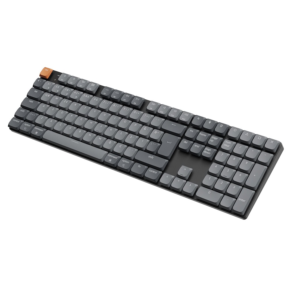 Keychron K5 Max K5M-H1-TR %100 RGB Red Switch Kablosuz TR Mekanik Karbon Siyah Gaming Klavye