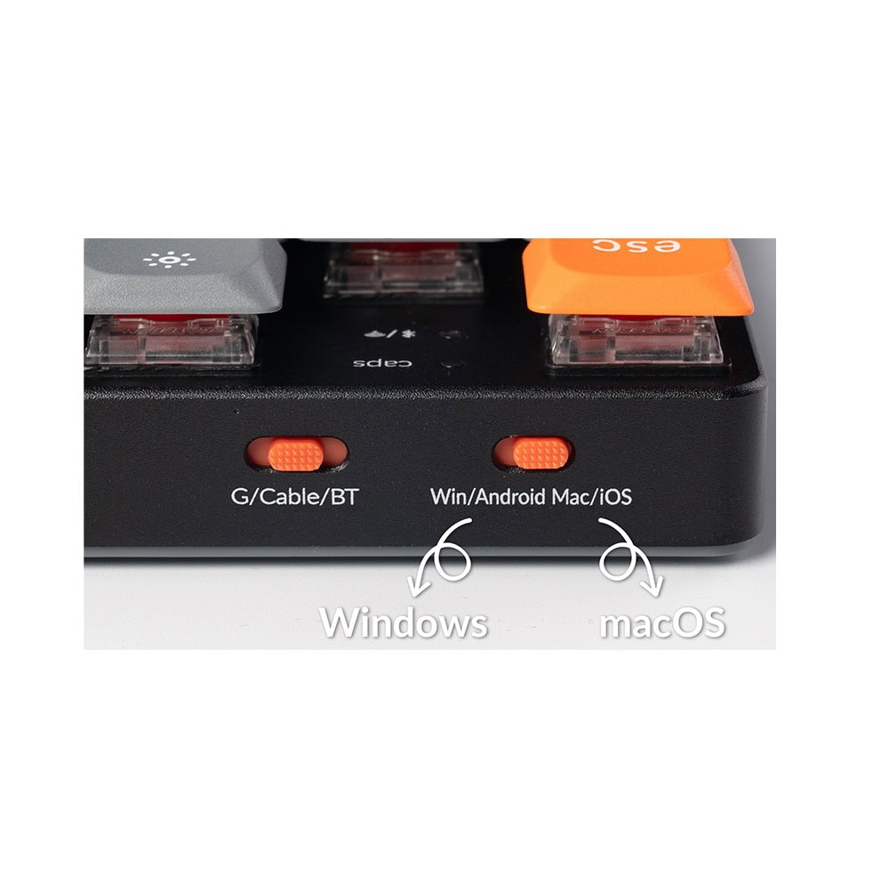 Keychron K5 Max K5M-H1-TR %100 RGB Red Switch Kablosuz TR Mekanik Karbon Siyah Gaming Klavye