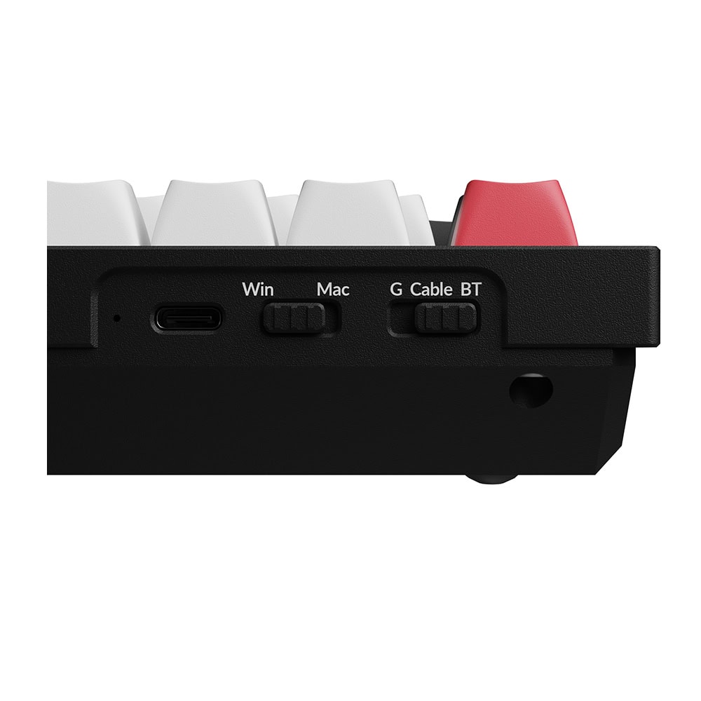 Keychron Q1H-M1-TR Q1 %75 RGB Manyetik Switch Kablosuz TR Gaming Klavye, Siyah Beyaz
