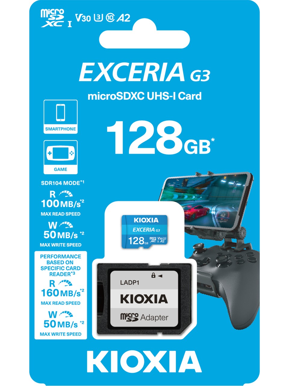 Kioxia Exceria G3 LMEX3L128GG2 Class 10 UHS-I U3 A2 V30 128 GB Micro SD Kart