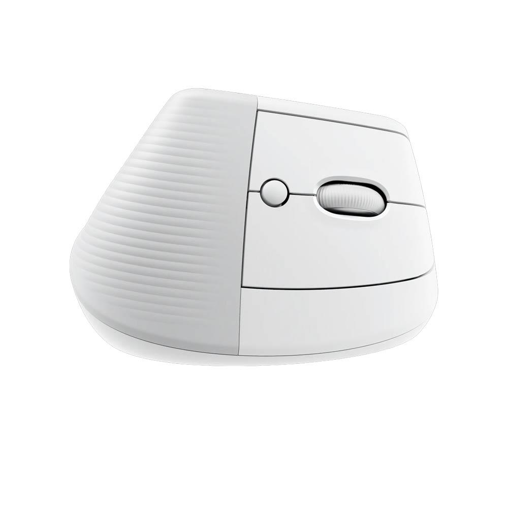 Logitech 910-006475 Lift Dikey Sessiz Ergonomik Optik Kablosuz Mouse, Beyaz