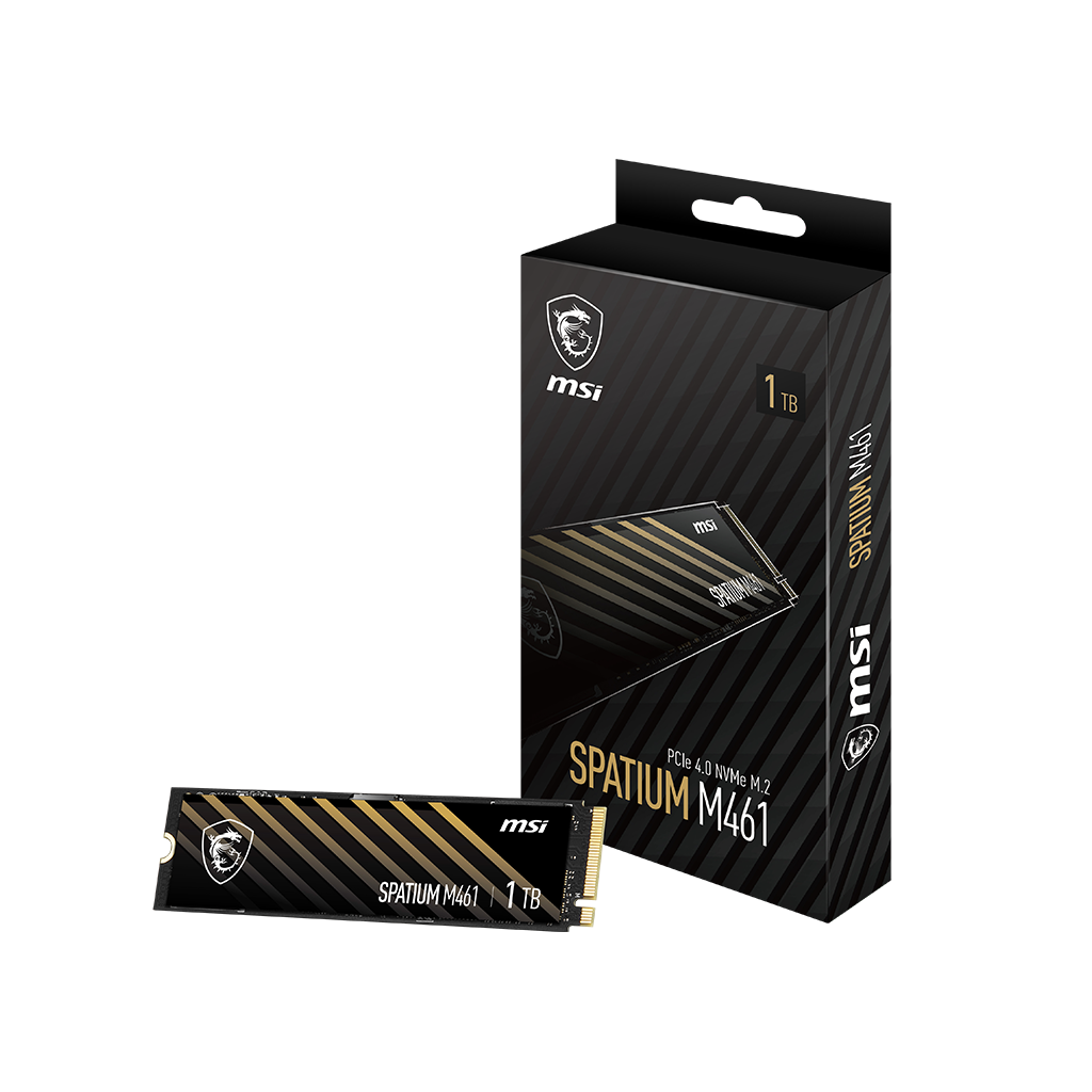 MSI Spatium M461 1TB PCIe 4.0 NVMe M.2 SSD 5000MB/s Okuma 4200MB/s Yazma 3D NAND