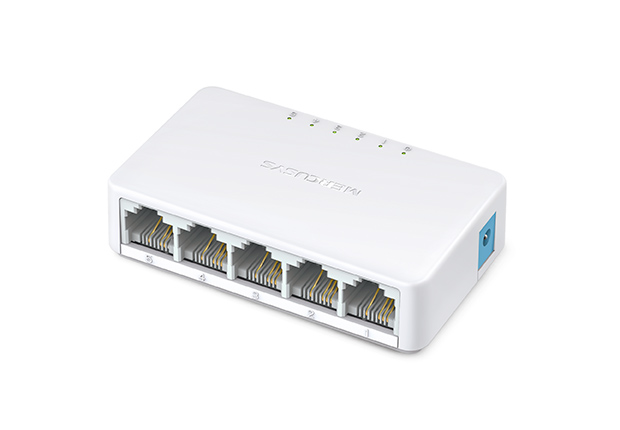 Mercusys MS105 5 Port 10/100Mbps Fast Ethernet Plastik Kasa Tak Çalıştır Network Switch