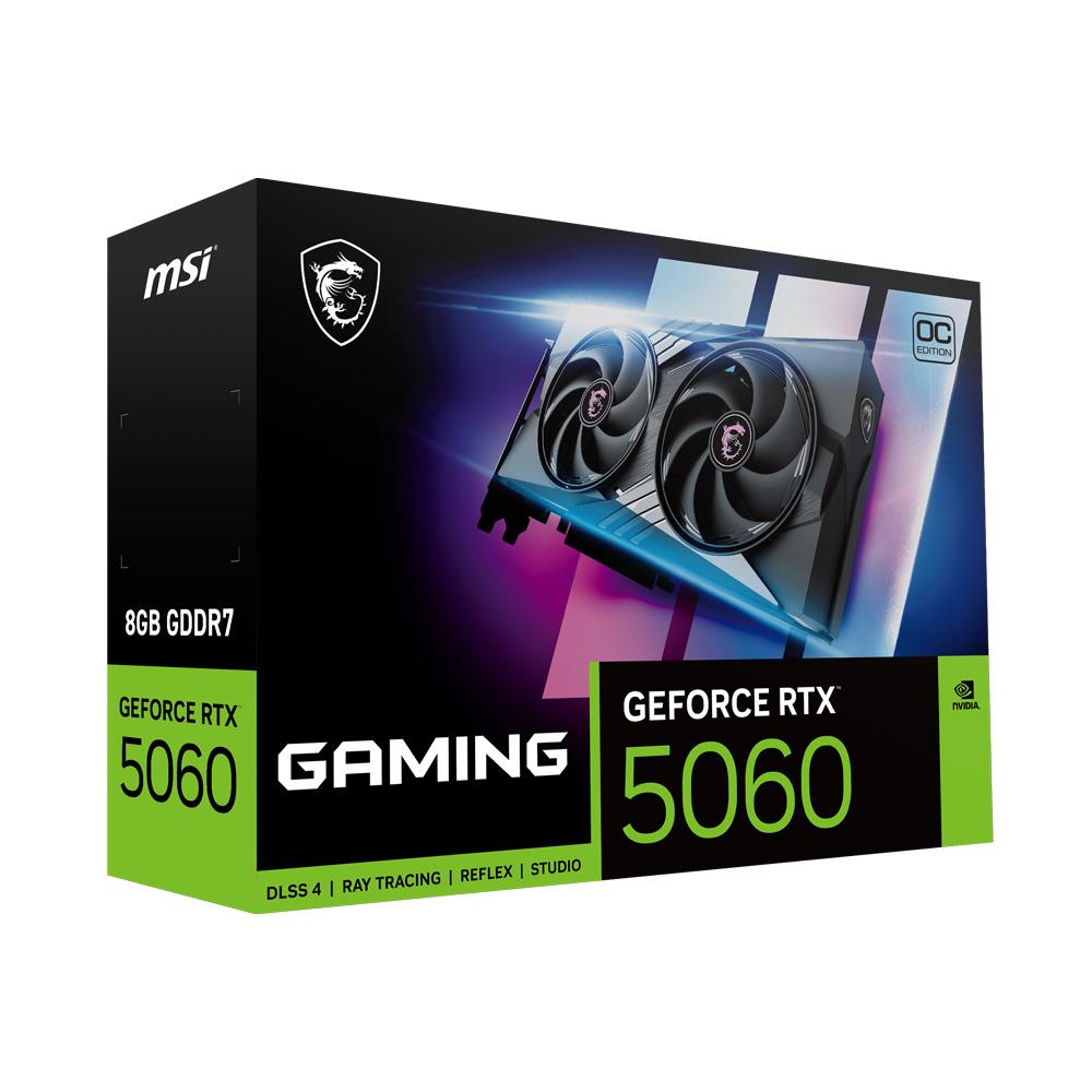 MSI GeForce RTX 5060 8G GAMING OC GDDR7 128Bit DX12 DLSS 4 Oyuncu Ekran Kartı