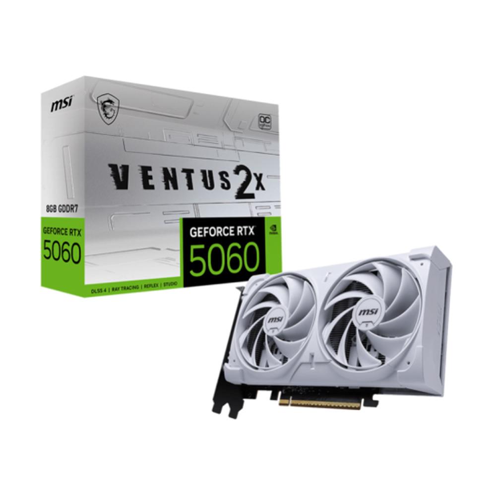 MSI GeForce RTX 5060 8G Ventus 2X OC GDDR7 128Bit DX12 Oyuncu Ekran Kartı, Beyaz