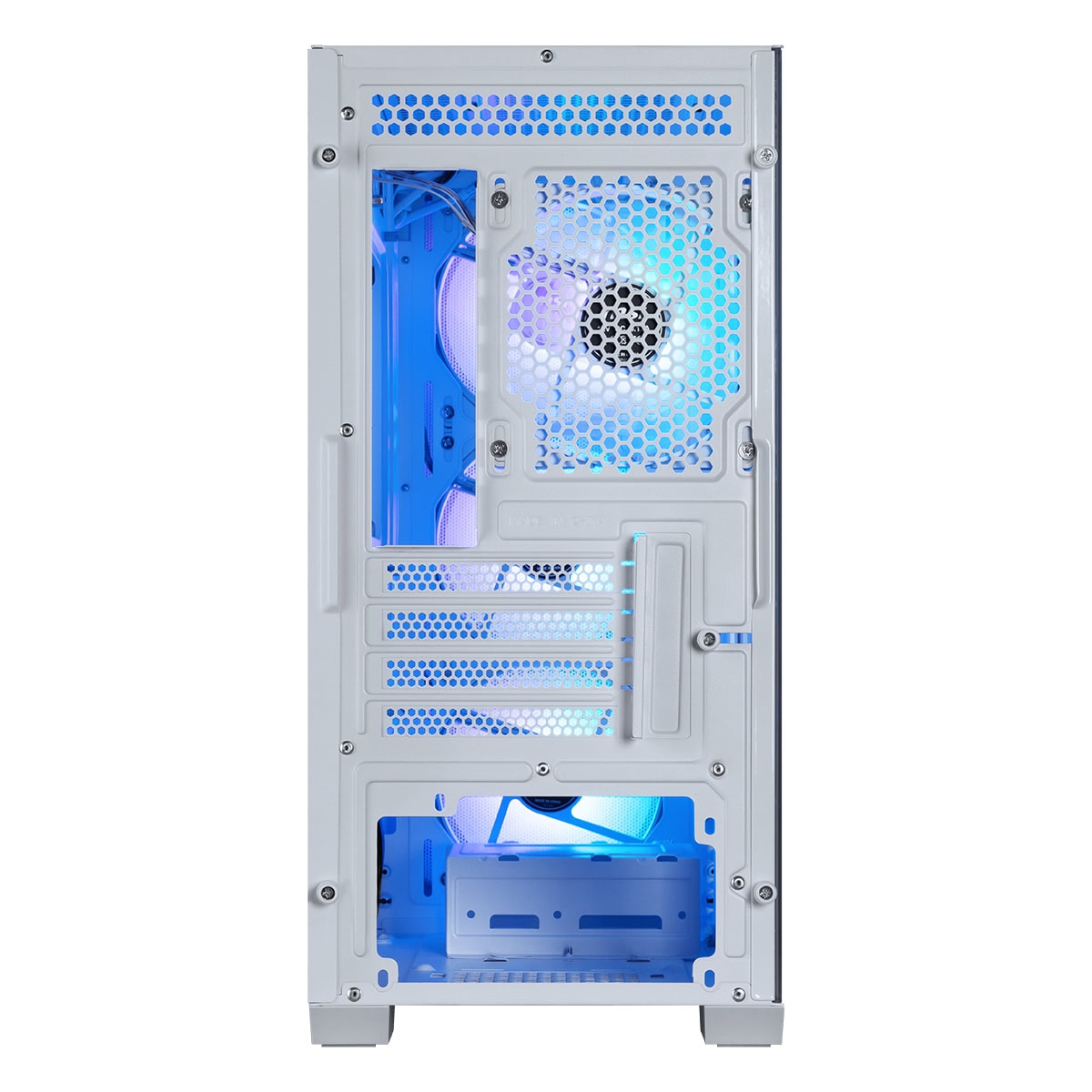 MSI MAG Forge M100R Temperli Cam Mesh 4x120mm ARGB Fan USB 3.2 Micro-ATX Tower Gaming Kasa, Beyaz