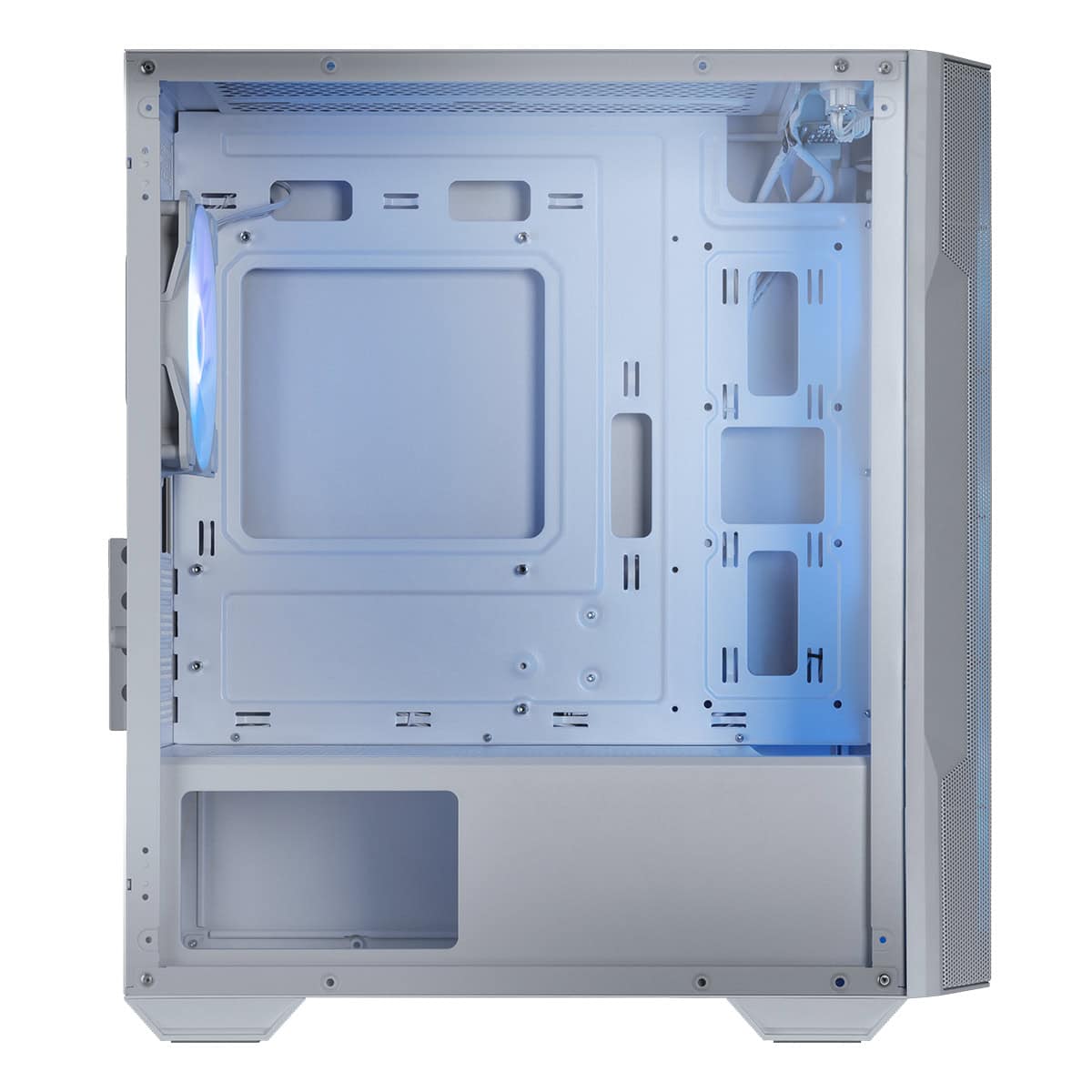 MSI MAG Forge M100R Temperli Cam Mesh 4x120mm ARGB Fan USB 3.2 Micro-ATX Tower Gaming Kasa, Beyaz