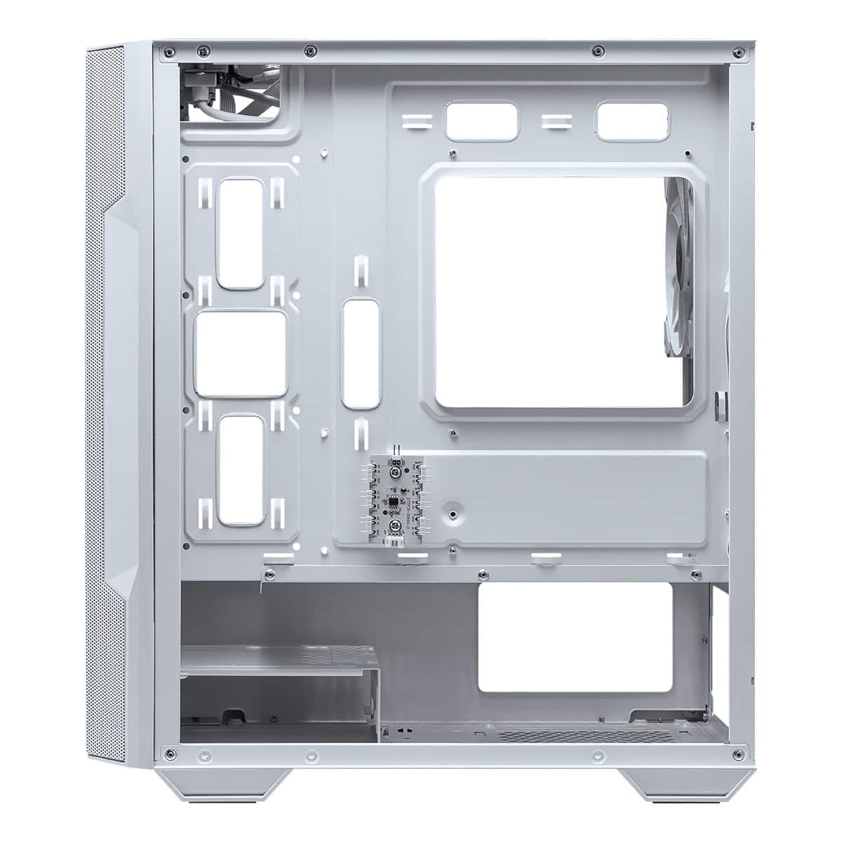 MSI MAG Forge M100R Temperli Cam Mesh 4x120mm ARGB Fan USB 3.2 Micro-ATX Tower Gaming Kasa, Beyaz