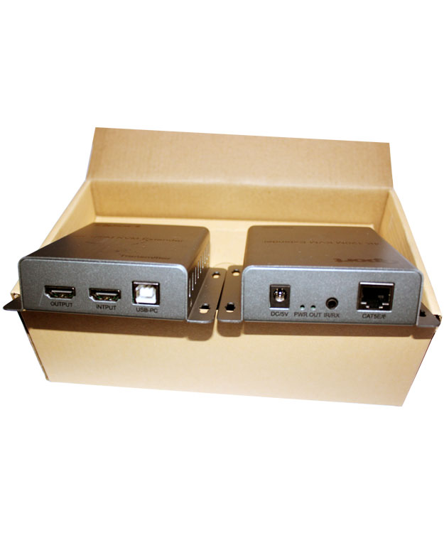 Qport Q-HEX5 KVM CAT6 120 Metre 4K HDMI Çoğaltıcı 2li Set Receiver Transmitter