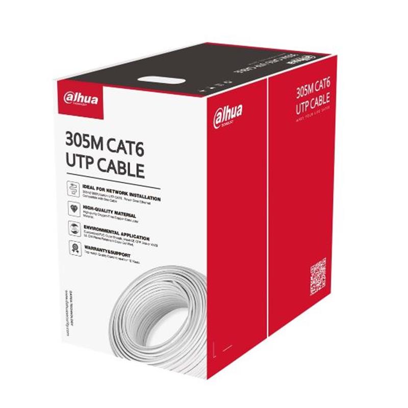 Dahua DH-PFM920-6UN UTP CAT6 305M Dış Ortam Polietilen Bakır Network Kablosu