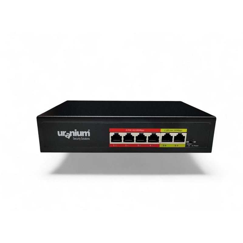 Uranium POE-4002-48W 4 Port 10/100 2x Uplink PoE Switch