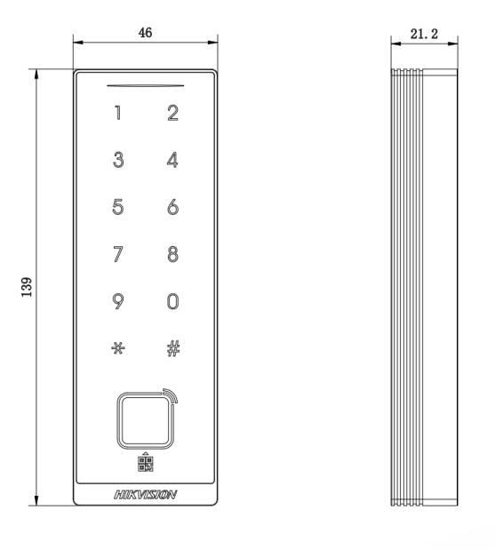 Hikvision DS-K1105EMKB-QR EM ve Mifare Kart Okuyucu, QR Kod, Tuş Takımı, Bluetooth ve RS-485