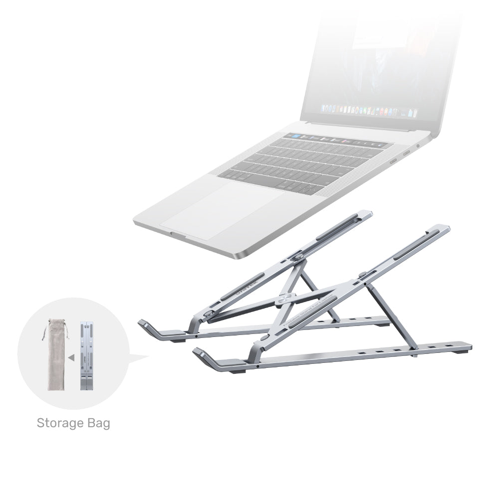 Unitek OT155SL Mekanik Katlanabilir Laptop Standı Ayarlanabilir Alüminyum Notebook Standı
