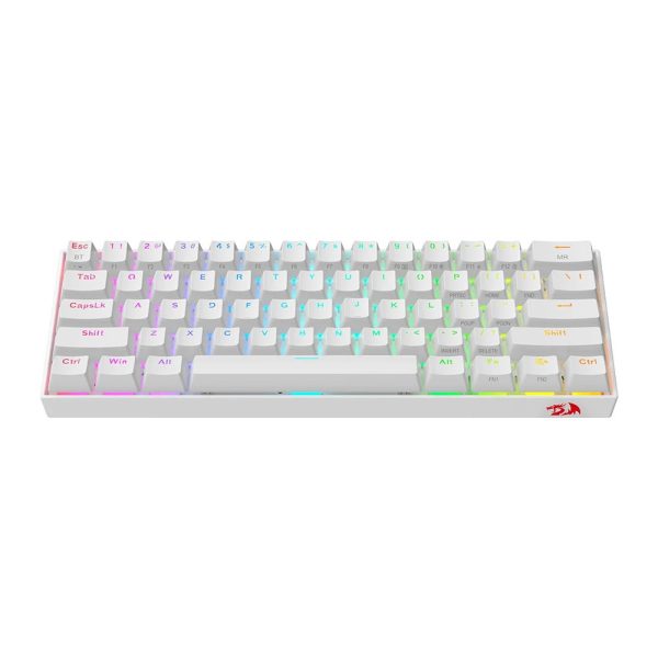 Redragon Draconic K530 Pro RGB %60 TKL Brown Switch TR Kablosuz Mekanik Oyuncu Klavyesi, Beyaz