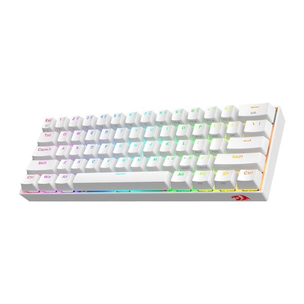Redragon Draconic K530 Pro RGB %60 TKL Brown Switch TR Kablosuz Mekanik Oyuncu Klavyesi, Beyaz