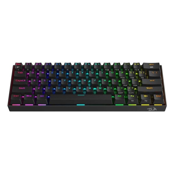 Redragon Draconic K530 Pro RGB %60 TKL Brown Switch TR Kablosuz Mekanik Oyuncu Klavyesi, Siyah