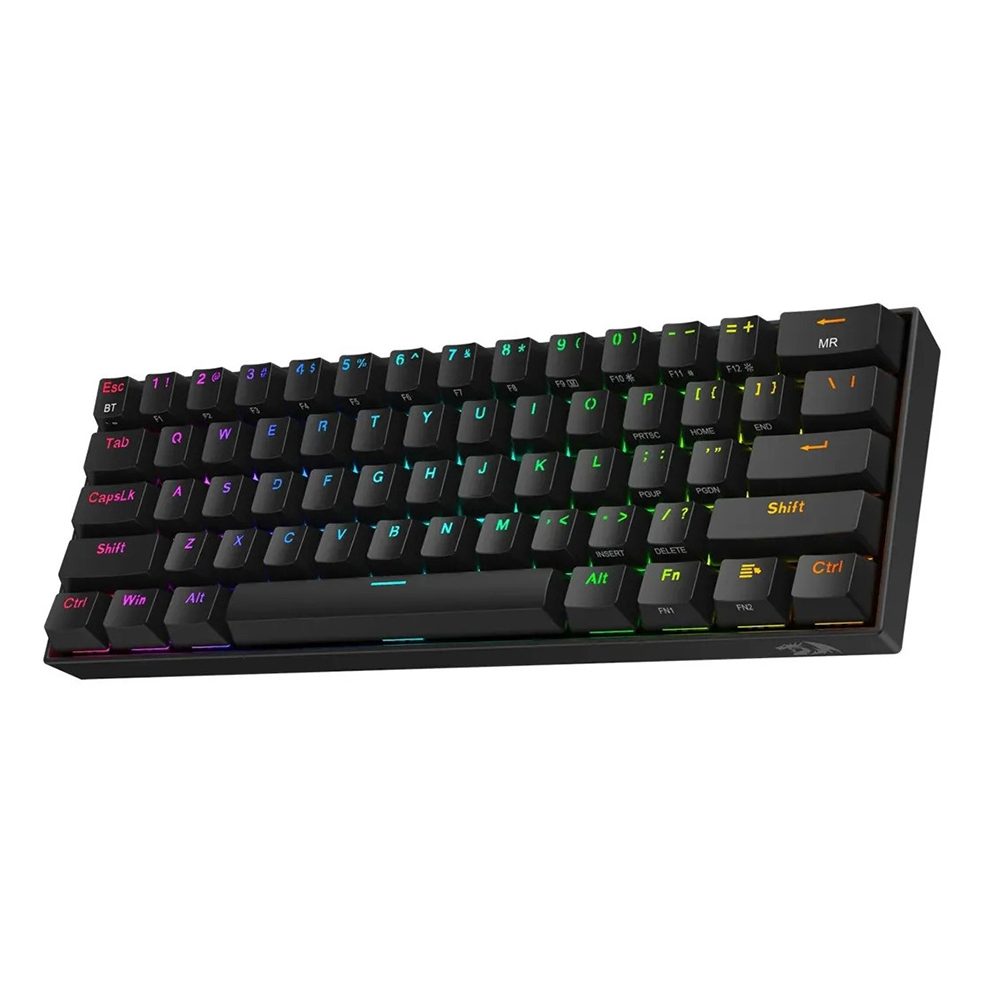 Redragon Draconic K530 Pro RGB %60 TKL Brown Switch TR Kablosuz Mekanik Oyuncu Klavyesi, Siyah