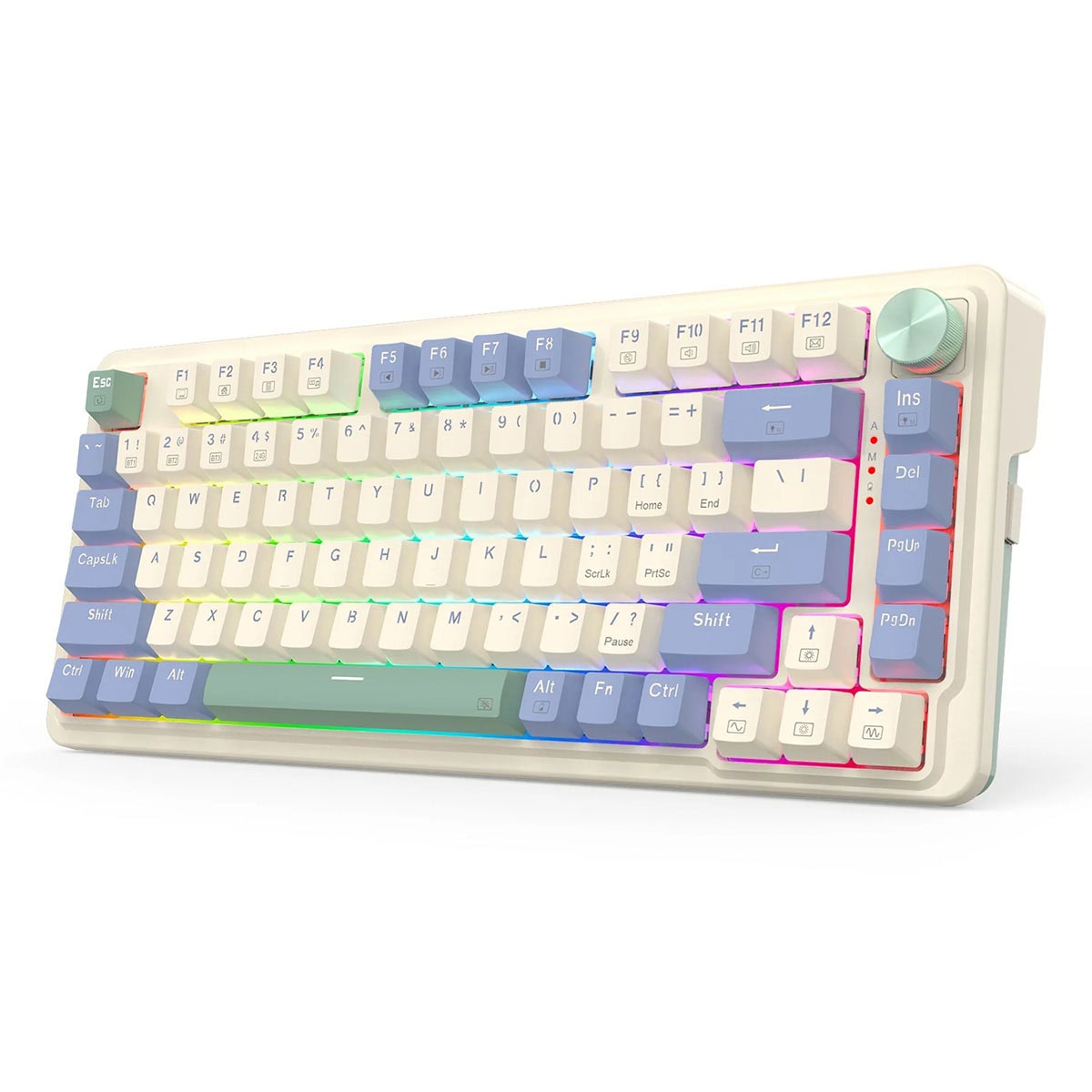 Redragon Ucal Pro K673CPG RGB %75 TKL TR Kablosuz Mekanik Oyuncu Klavyesi, Vintage White