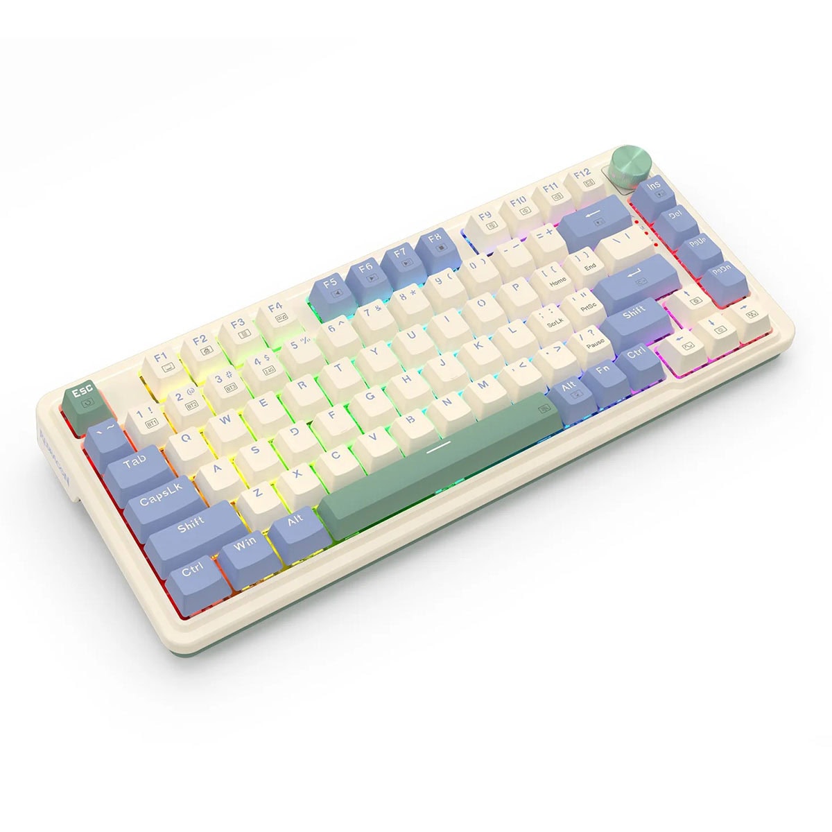 Redragon Ucal Pro K673CPG RGB %75 TKL TR Kablosuz Mekanik Oyuncu Klavyesi, Vintage White