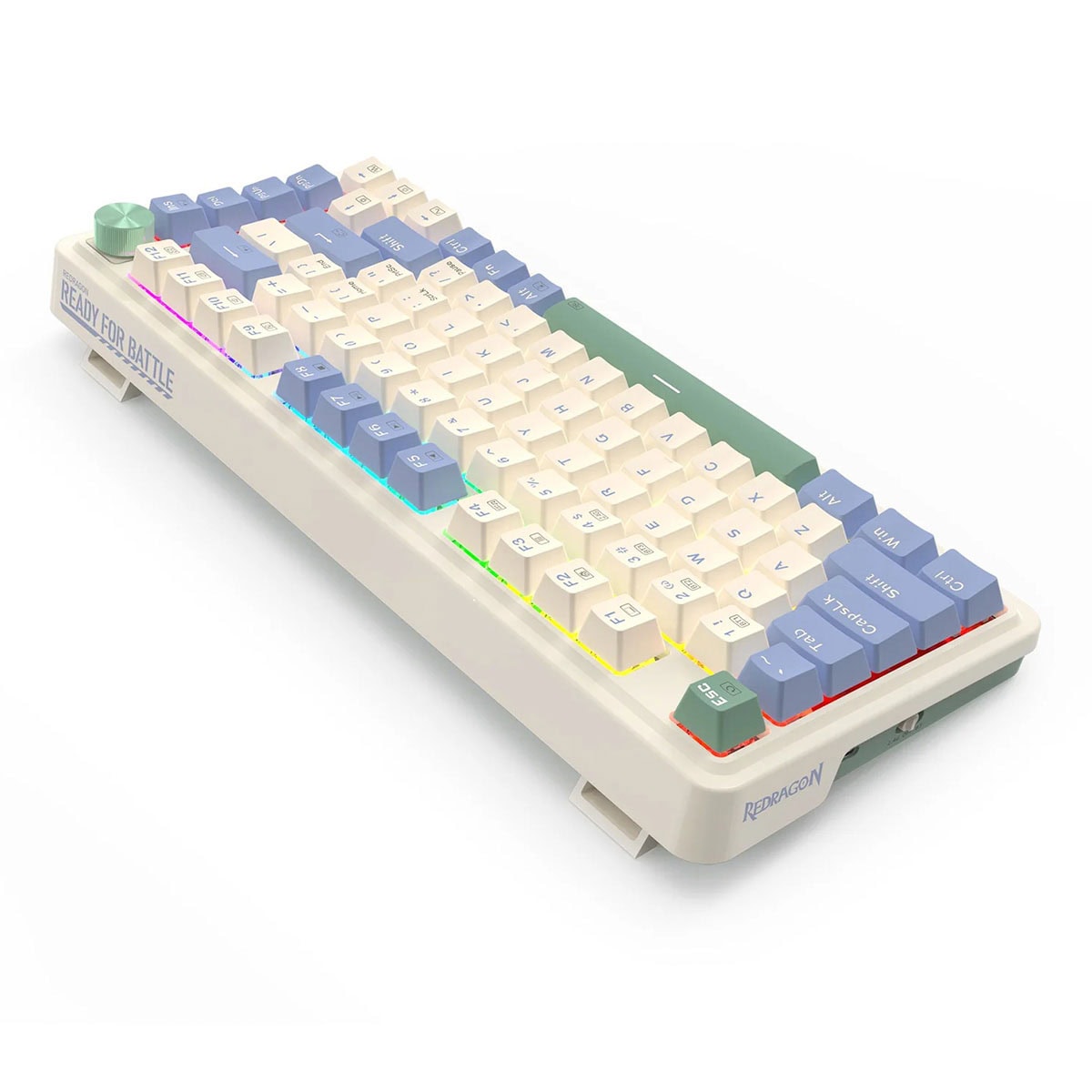 Redragon Ucal Pro K673CPG RGB %75 TKL TR Kablosuz Mekanik Oyuncu Klavyesi, Vintage White