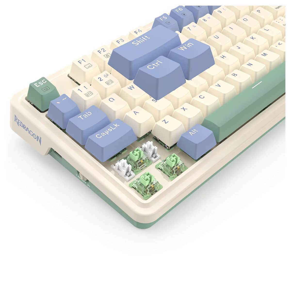 Redragon Ucal Pro K673CPG RGB %75 TKL TR Kablosuz Mekanik Oyuncu Klavyesi, Vintage White