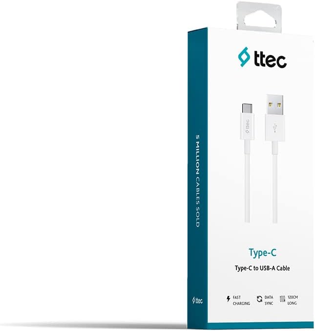 Ttec 2DK12B USB Type-C 1.2m Şarj Kablosu, Beyaz