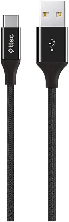 Ttec AlumiCable 1.2m USB Type-C Şarj Kablosu, Siyah