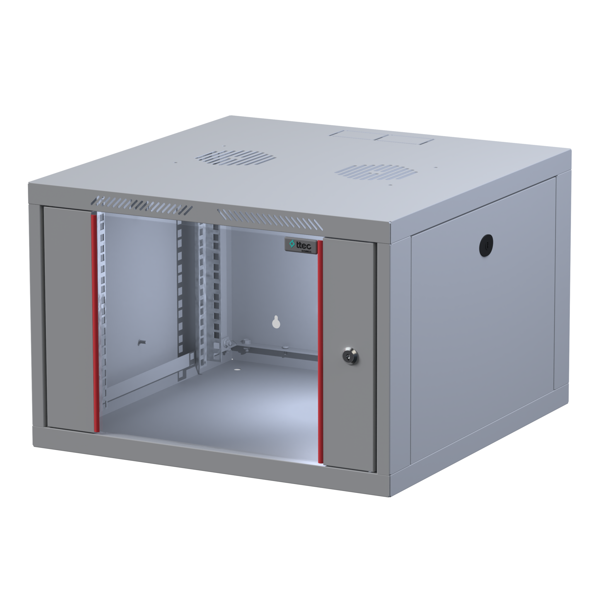Ttec Business 7U 560 Duvar Tipi Rack Kabinet Seti ( İkili Fan Modülü, Sabit Raf, Sigortalı Priz )