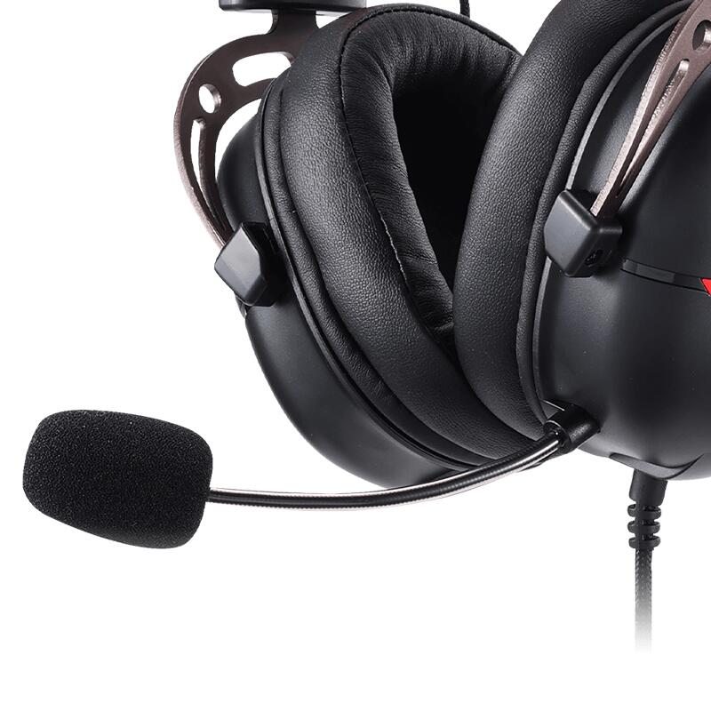 Redragon H376BR H376 Aurora 7.1 Surround USB Kablolu Oyuncu Kulaklığı, Siyah