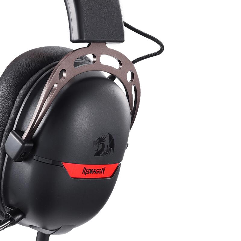 Redragon H376BR H376 Aurora 7.1 Surround USB Kablolu Oyuncu Kulaklığı, Siyah