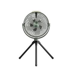 Xenon X7434 Taşınabilir Kamp Vantilatörü 8000 mAh, Şarjlı, Tripodlu, LED Işıklı, Sessiz Mini Fan, Yeşil