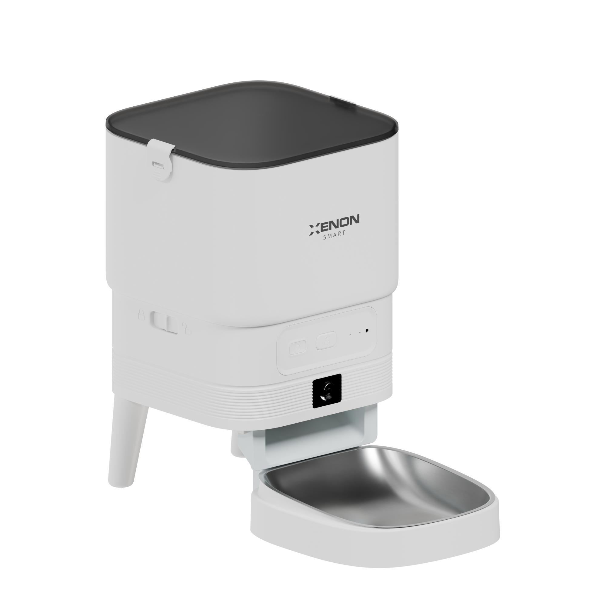 Xenon Smart X8614 1080p 4L Akıllı Mama Kabı Kameralı Wi-Fi Mobil Kontrol Çelik Kase Gece Görüşlü